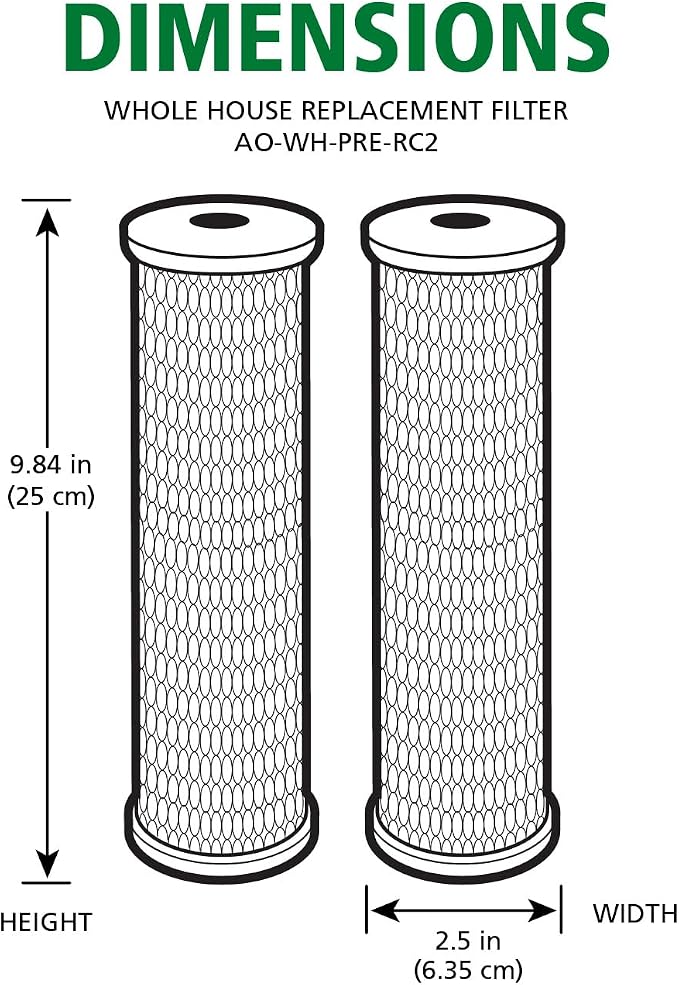 AO Smith 2.5"x10" 5 Micron Carbon Block Sediment Water Filter Replacement - Image 6