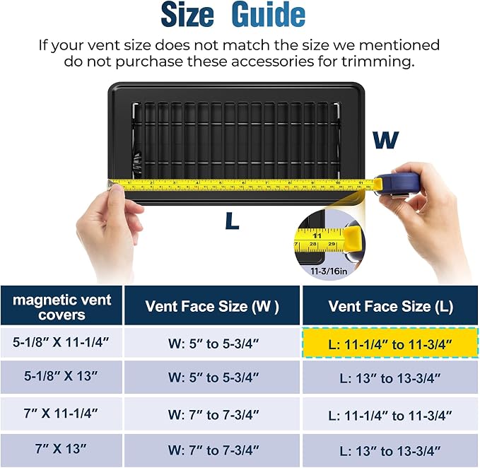 Magnetic Vent Covers with Vent Screen 5.1x13 Inch, Ceiling Air Vents to Block - Image 6