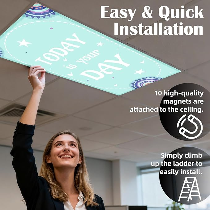 Fluorescent Light Covers -1PCS 4x2 Feet Classroom Covers - Image 3