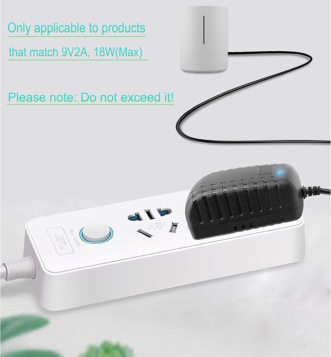 AC 9 Volt DC Adapter 9V 2A Power Supply Adapter 100-240V AC/DC Converter 9V - Image 7