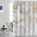 Domoku Grey Gold Marble Shower Curtain,Grey Golden Cracked Lines Abstract Modern Shower Curtain for Bathroom Decor,Waterproof Texture Washable Fabric Shower Curtain,72 X 72