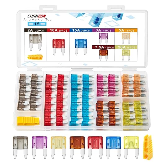 Chanzon 120pcs UL Listed ATM APM Mini Blade Fuse Assorted by Chanzon