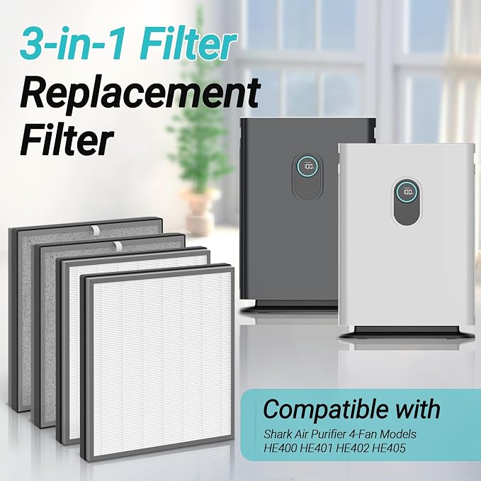 4 Packs HE400 Replacement Filter Compatible - Image 2