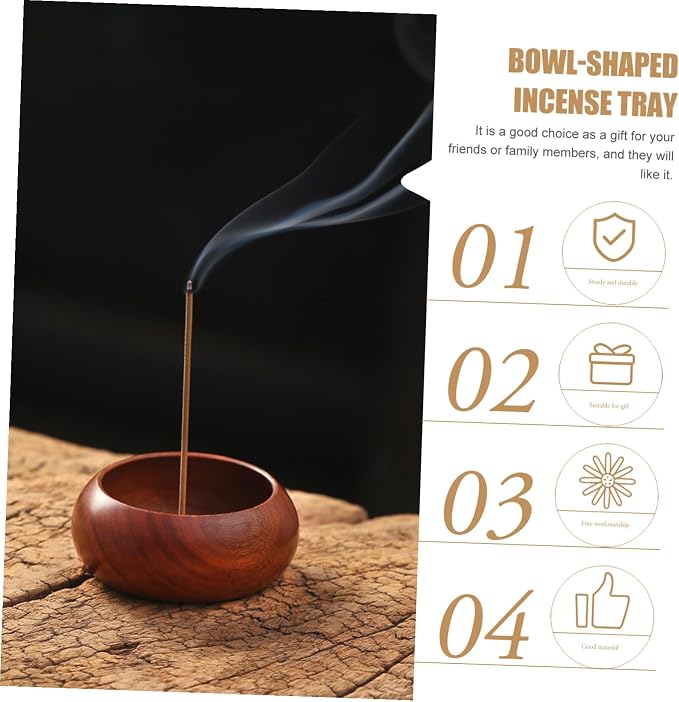 BESPORTBLE Incense Burner Decorative Tray Bowl-Shaped Censer - Image 3