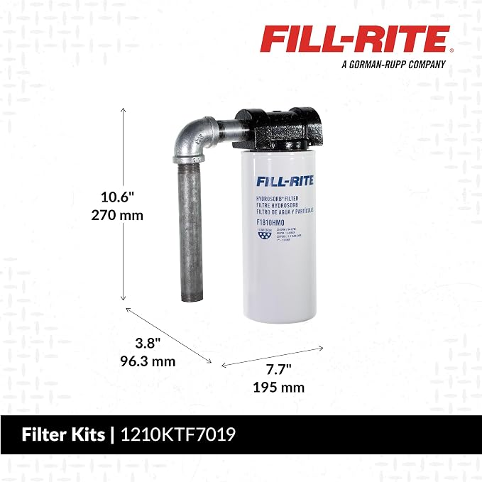 Fill-Rite 1210KTF7019 3/4" 18 GPM 10 Micron Hydrosorb Fuel Filter - Image 4