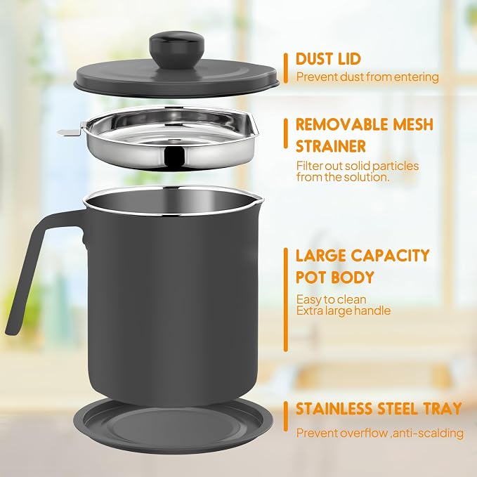 Chihee Grease Container Stainless Steel Bacon Grease Saver - Image 2