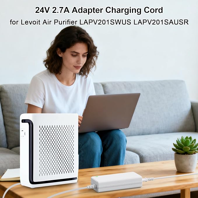 24V AC/DC Adapter Charger for Levoit Vital 200S LAP-V201S-WUS LAP-V201S-AUSR - Image 4