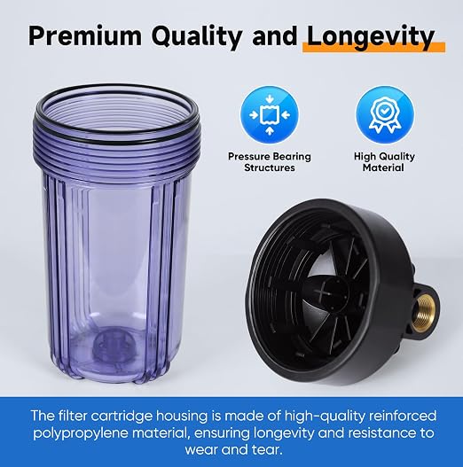 PUREPLUS 2-Stage Whole House Water Filtration System, Iron/Manganese, Taste & - Image 6