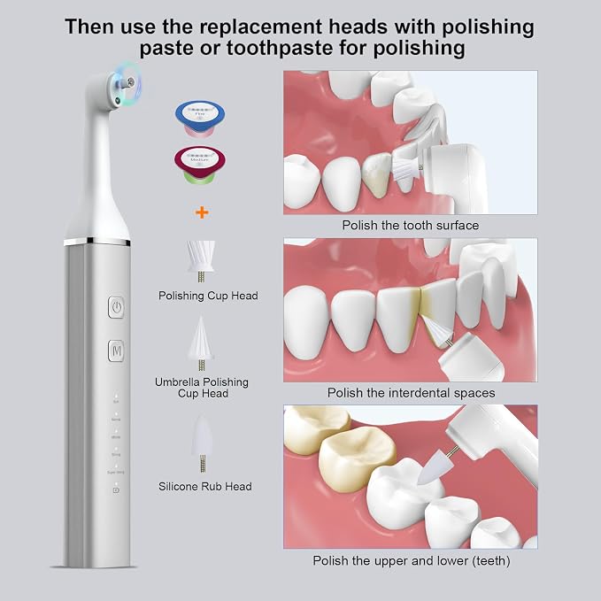 Tooth Polisher and Plaque Remover, Teeth Cleaning Tools - Image 4