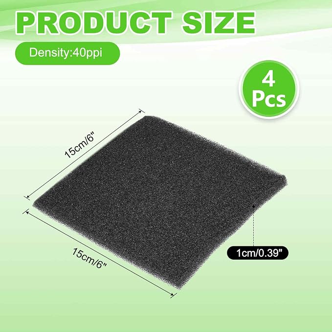 Fan Replacement Filters 4 Pcs Fan Filter Foam Sponge - Image 2