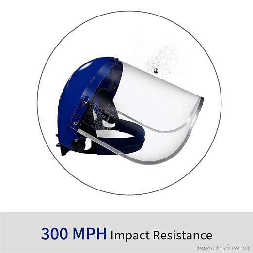 Blue Eagle Full Face Impact Resistant Safety Faceshield | Clear | - Image 5