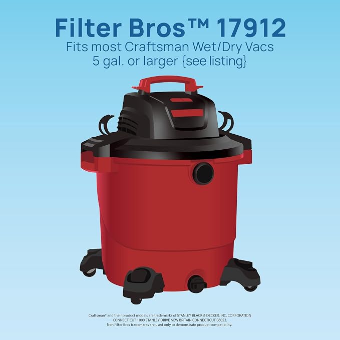 Filter Bros 17912 HEPA Replacement Fits Craftsman Shop Vacuums 5 Gal Plus - Image 3