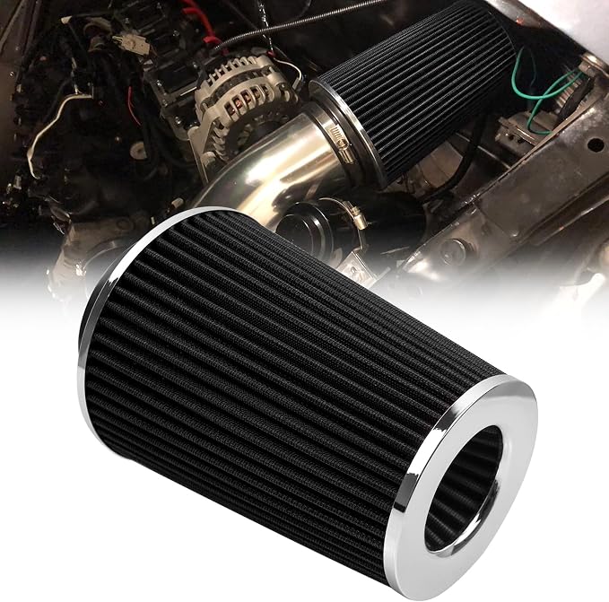 RYANSTAR 102mm 4" High Flow Round Tapered Cone Cool Air Filter Cleaner by RYANSTARRACING
