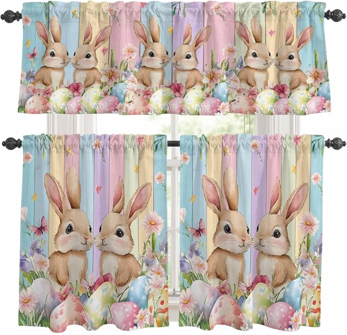 Easter Kitchen Curtains Set 3 Piece by Unknown
