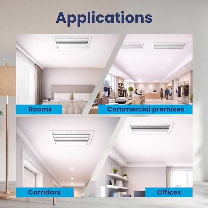 12x14 Aluminum 1-Way Air Vent Cover Wall or Ceiling Register – Multi-Shutter - Image 5