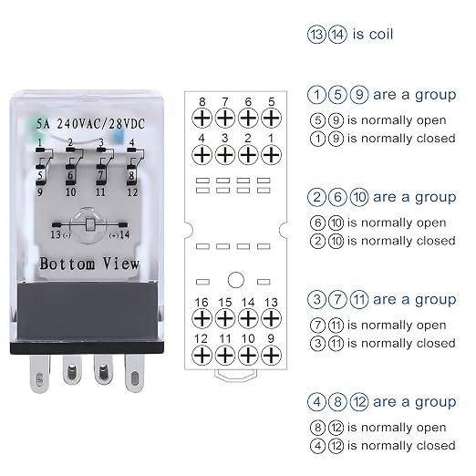 Electromagnetic Power Relay, 14-Pin 5A 6 DC Relay Coil - Image 5