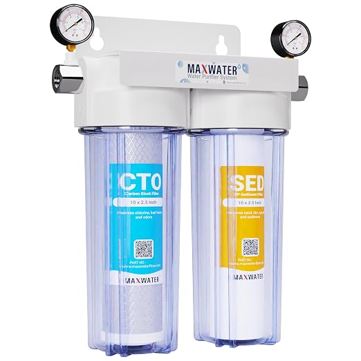 Max Water 2 Stage Whole House 10 inch, Standard Water Filtration System by MaxWater