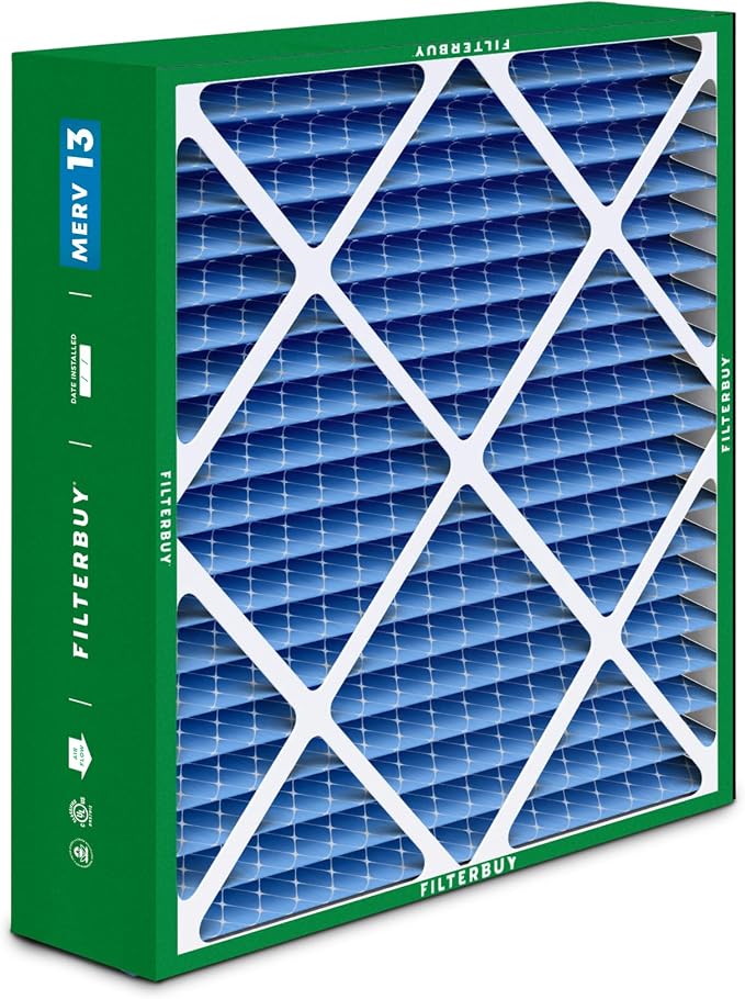 Filterbuy 20x20x5 Air Filter MERV 13 Optimal Smoke & Allergy Defense, Pleated - Image 9
