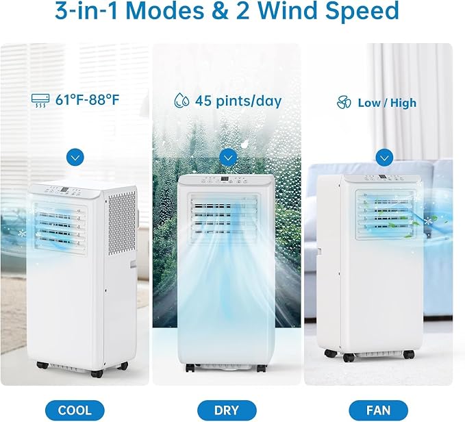 8000 BTUs Portable Air Conditioner - Image 3