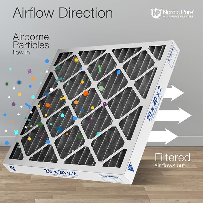 Nordic Pure 25x25x2 Furnace Air Filters MERV 10 Pleated Plus Carbon 3 Pack - Image 8