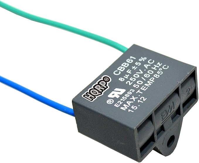 HQRP Capacitor Compatible with Harbor Breeze Ceiling Fan 8uf 2-Wire CBB61 UL by HQRP