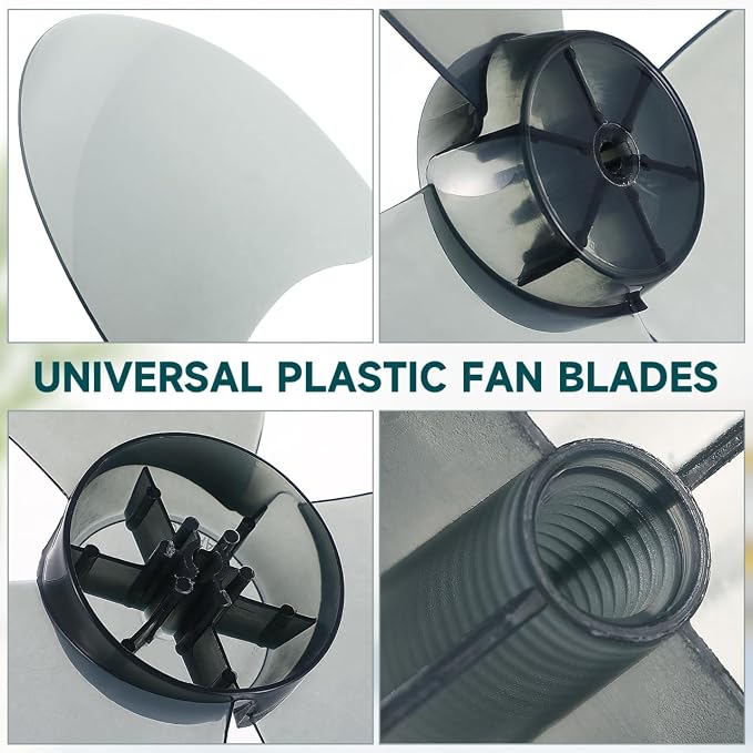 VOSAREA Plastic Fan Blades Replacement, 3 Leaves Replacement Fan Blades - Image 6