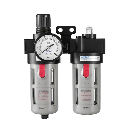 Compressed Air Filter Regulator Lubricator Combo Airtac BFC4000 1/2''NPT 0-140 by Unknown