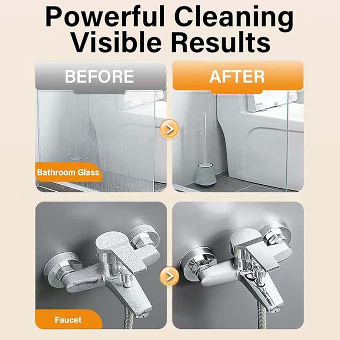 Bathroom Glass Scale Remover, With Fast Acting Solution, 120g, Toilet Bowl Cleaner, Bathroom Descaler Cleaner, Fast-Acting Formula, For Kitchen, Sink, Bathtub, Tiles, Faucets, Shower, Steel