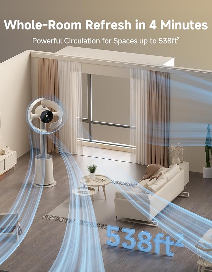 DREAME Bladeless Tower Fan for Bedroom, Smart Standing Fan - Image 5