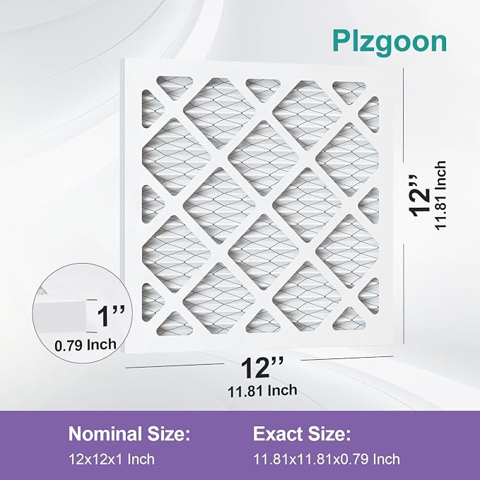 12x12x1 Air Filter MERV 11 MPR 1000 Pleated AC Furnace Filters Replacement - Image 2