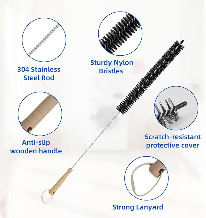 Dryer Vent Cleaner Kit 5 Pack for Fire Prevention-Home Essentials Long Flexible - Image 3