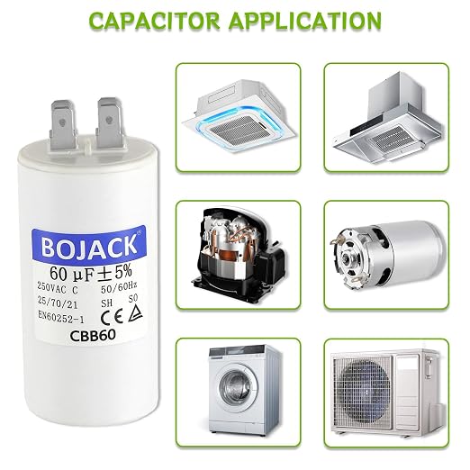 BOJACK CBB60 60uF±5% 250 Volt 50/60Hz AC Capacitor Round Run Start Capacitor - Image 7
