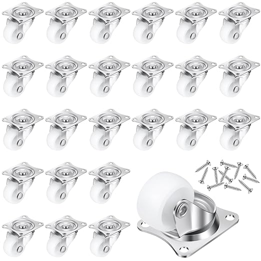 Maitys 24 Pcs 1" Swivel Profile Casters Wheels by Maitys