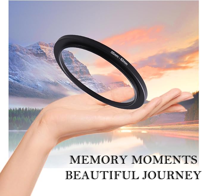 55-62mm Step-Up Ring Adapter, 55mm to 62mm Step Up Filter Ring - Image 2