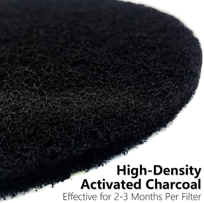 6 Pack Charcoal Filters for Compost Bucket – 6.7 Inch Round Activated Carbon - Image 4