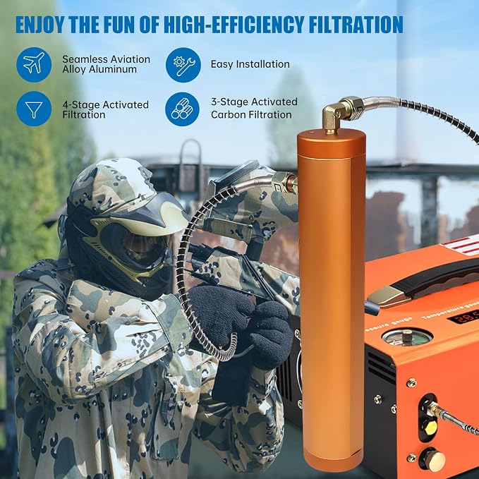 TOAUTO 30Mpa High Pressure Air Filter External Water Oil Separator Filtration - Image 2