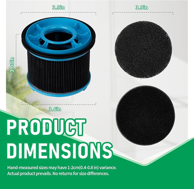 Replacement HEPA Filters for Bissell PowerClean Cordless Vacuum 4039, 2 HEPA - Image 2