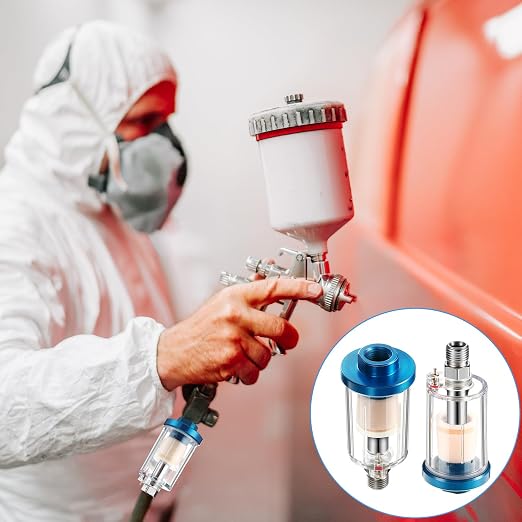 Mudder 2 Pcs Compressed Air Filter Water Oil Separator 1/4 Inch NPT Inlet and - Image 6