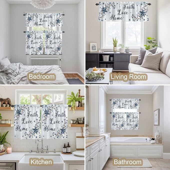Texas Star Country Kitchen Curtains Set 3 Piece - Image 4