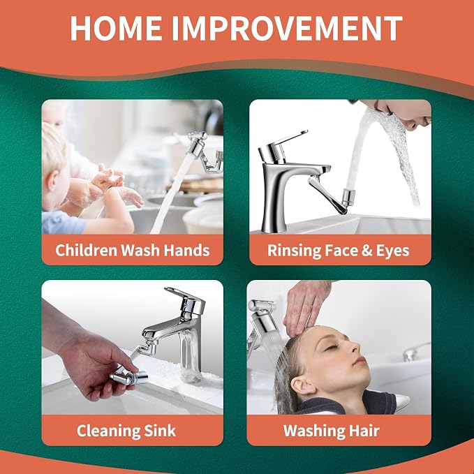 Patented CECEFIN 1080°Swivel Faucet-Extender Sink-Aerator - Image 6