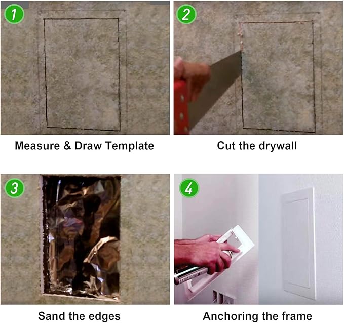 Plumbing Access Panel for Drywall 14 x 29 Inch Plastic Access Door Removable Wall Access Panel Ceiling Reinforced Hinged Durable White