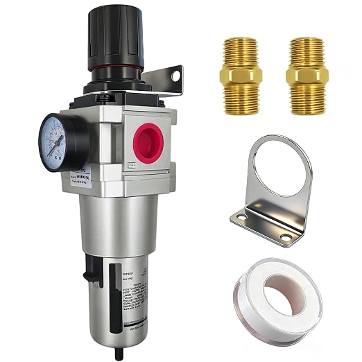HengMinLingTong 1”NPT Compressed Air Filter Regulator Piggyback Combo, auto by Unknown