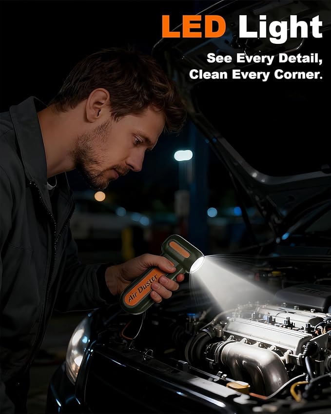 Powerful 2-in-1 Compressed Air Duster & Handheld Car Vacuum Cleaner - Image 7
