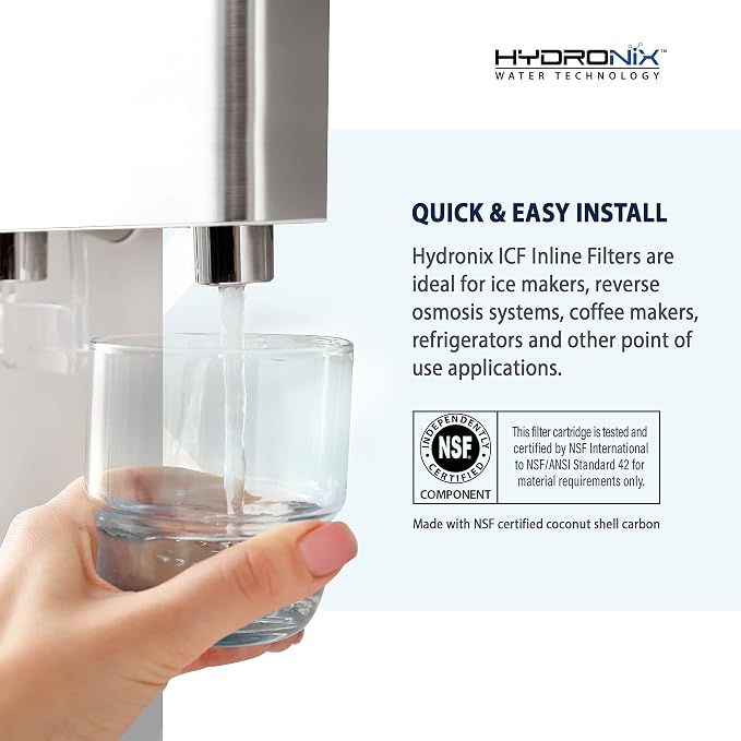 Hydronix ICF-10 Inline Post Activated Carbon Water Filter Replacement Cartridge - Image 3