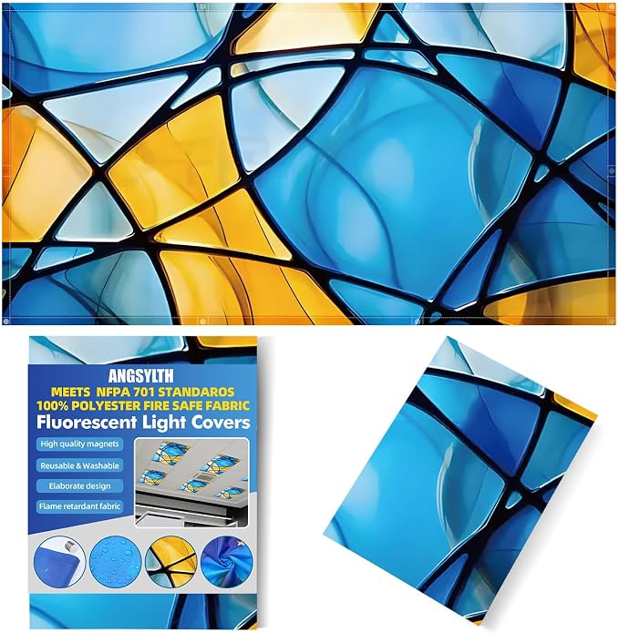 Fluorescent Light Covers -1PCS 4x2 Feet Classroom Covers by ANGSYLTH