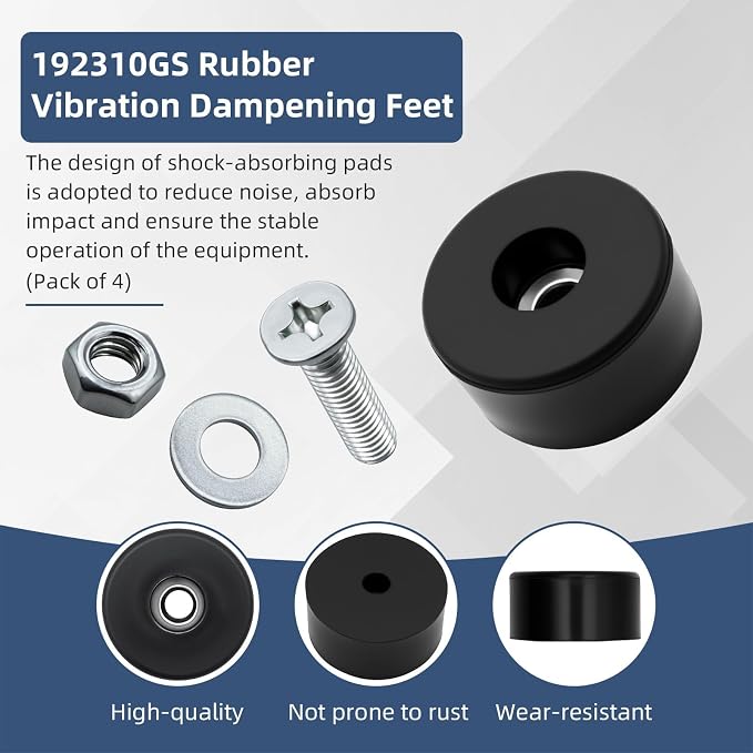 4PCS 192310GS Air Compressor Rubber Feet Anti Vibration Foot Mount Pads - Image 3