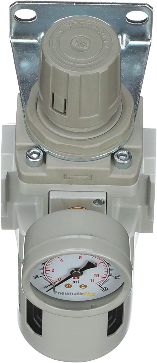 PneumaticPlus SAW400-N04BG Compressed Air Filter Regulator Piggyback Combo 1/2" - Image 7