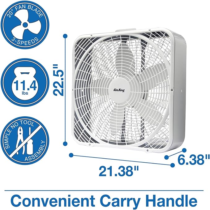 Air King 9723 20-Inch 3-Speed Box Fan - Image 3