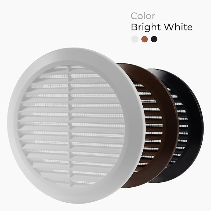 6" Inch White Round Air Vent Cover - Image 3