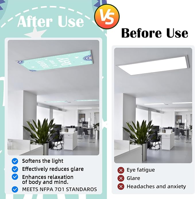 Fluorescent Light Covers -1PCS 4x2 Feet Classroom Covers - Image 4